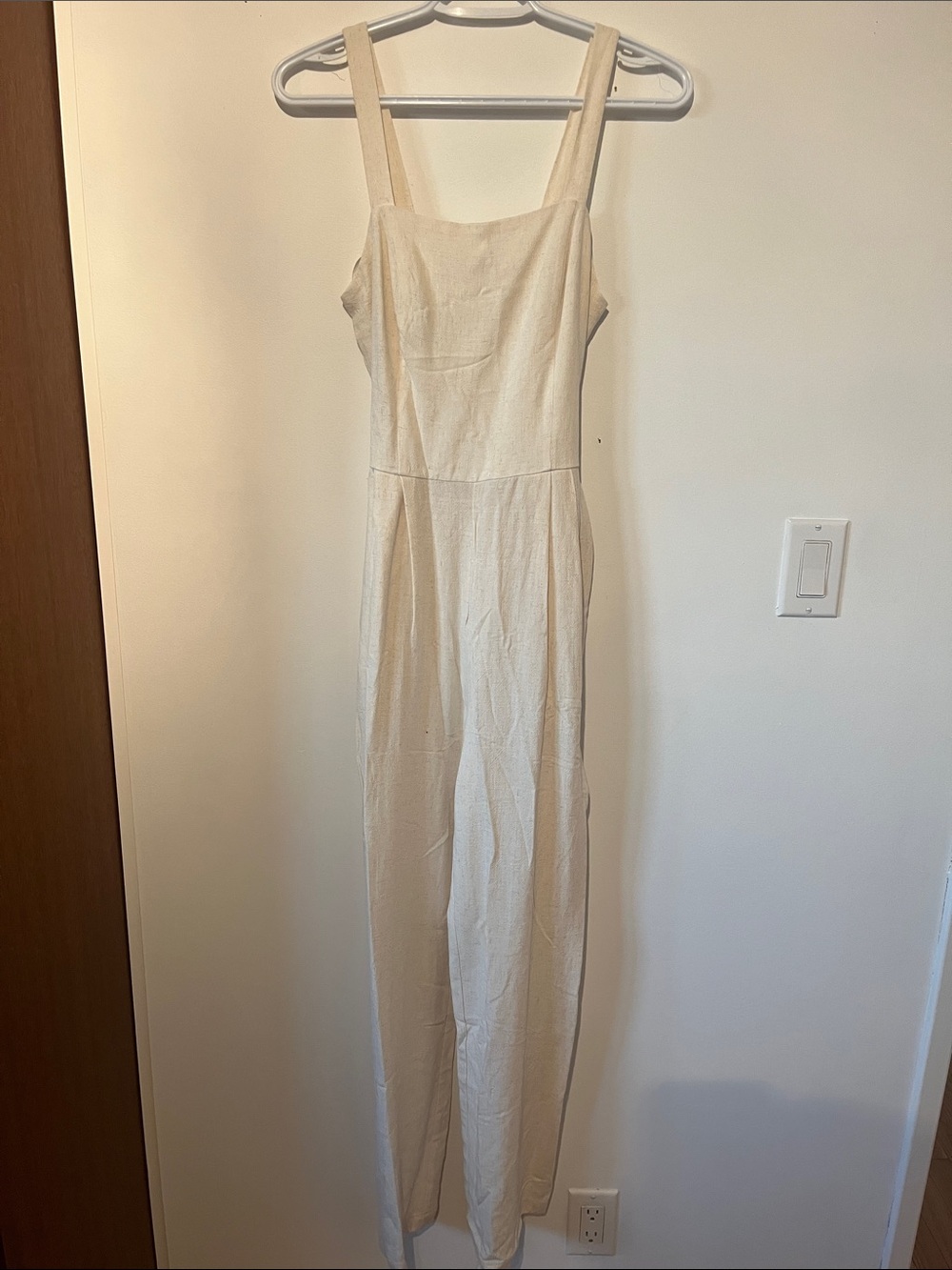 Monteau Cream Wide-Leg Jumpsuit